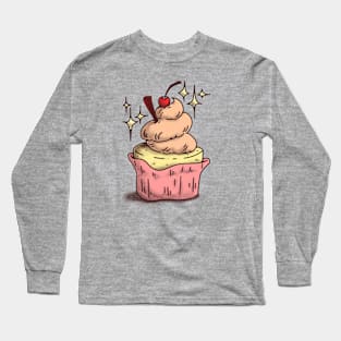 Cartoon Cupcake Long Sleeve T-Shirt